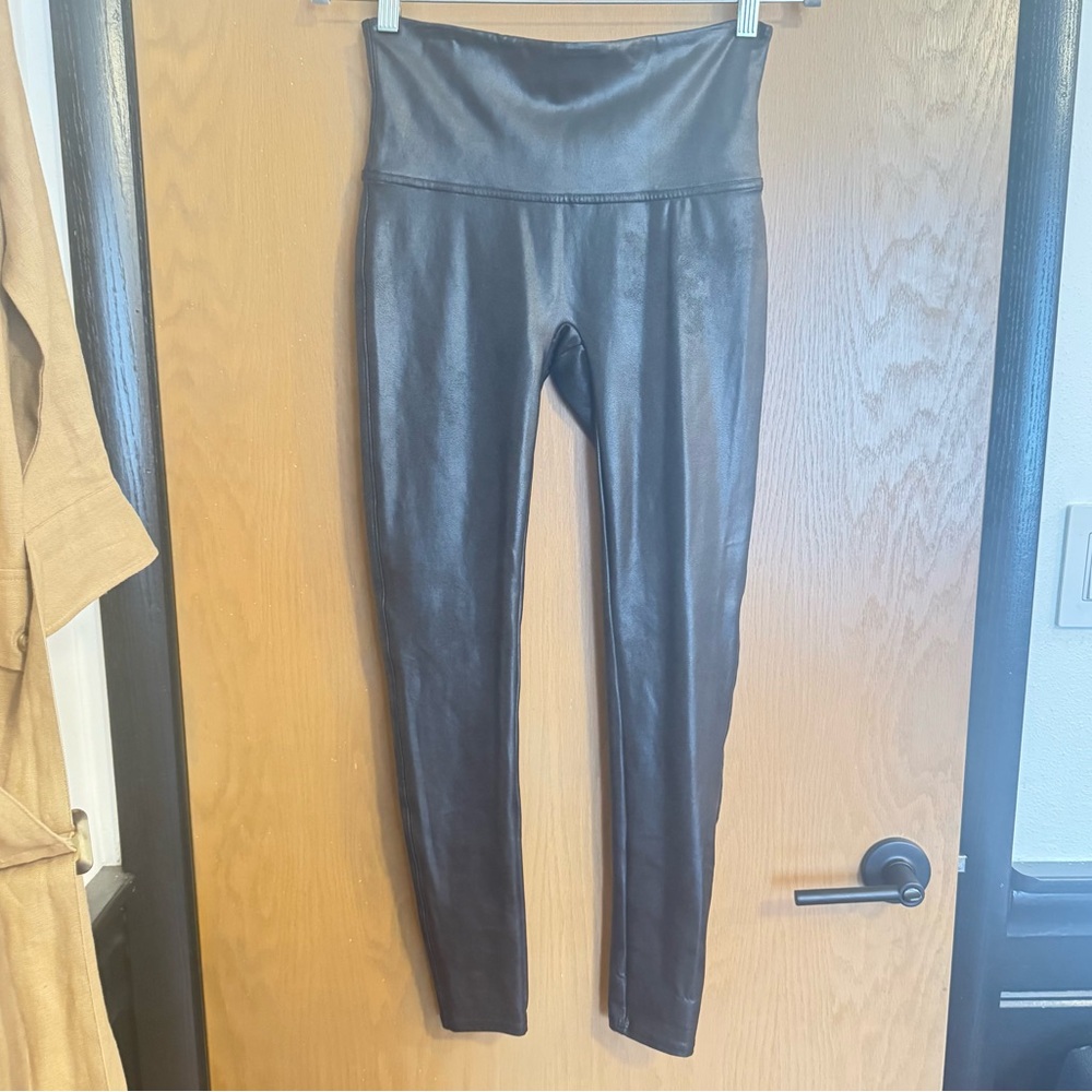 SPANX Shiny Black Leggings